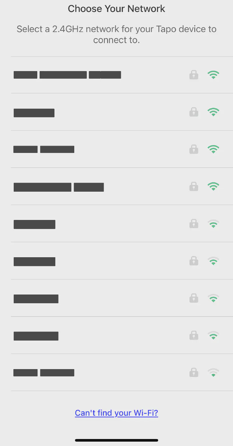 Choosing a network for the camera to communicate through