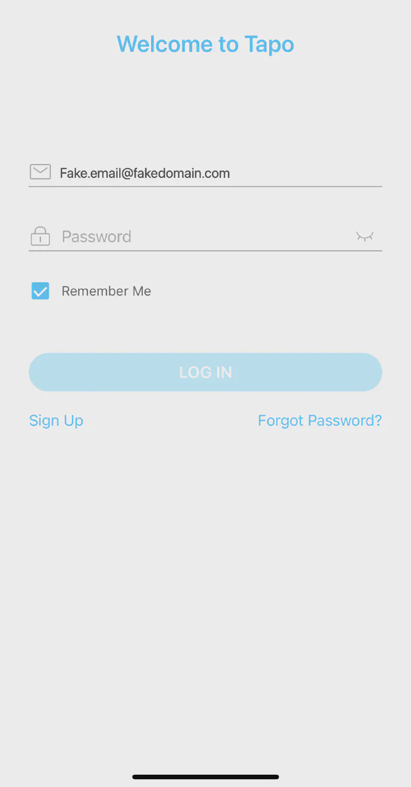 Tapo Login Prompt
